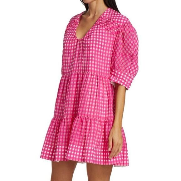 TANYA TAYLOR Cayla Grid Mini Dress - Picture 2 of 7